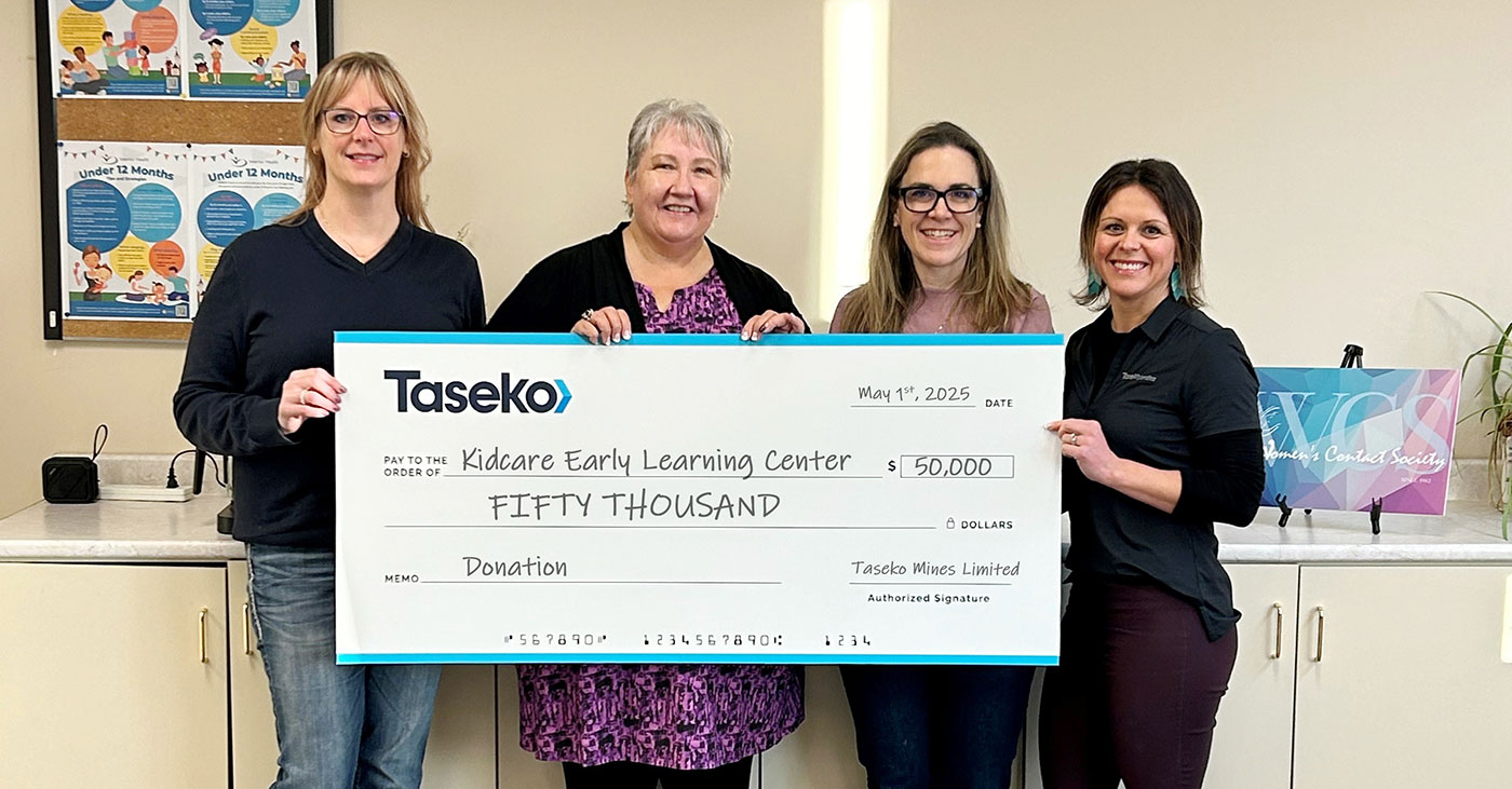 Taseko Supports Expanded Childcare Spaces in Williams Lake with $50,000 Donation to Local Daycare